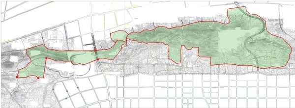 南环山路东起孔店乡长山水库东侧,西至罗山水库,长约公里;北环山路