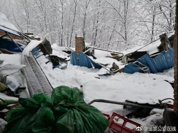 安徽六安:一村民家中突然吐血 大雪封路警民合力抬行四公里送医