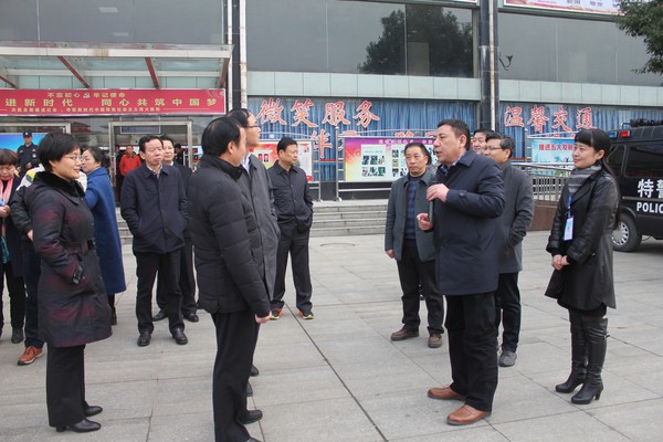 省委文明办一行对客运南站创（chuàng）建文明城市工作（zuò）测（cè）评