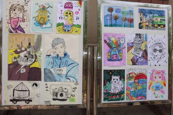 肥东县古河路小学举办学生绘画作品展3.jpg