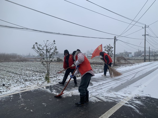 肥东桥头集镇团委组织青年志愿者清扫积雪.jpg