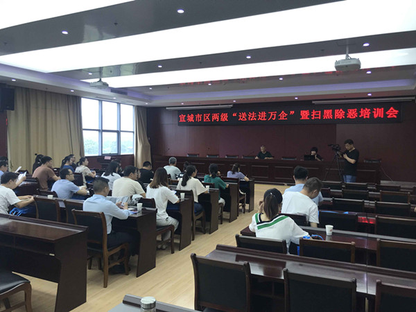 市、区两级法宣办举行“送法进万企”暨扫黑除恶培训会01