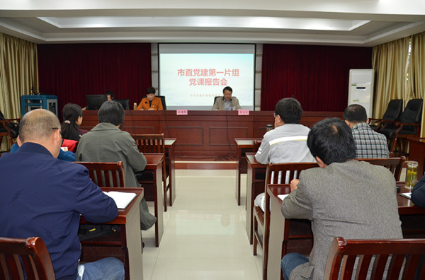市委统战部承办市直党建第一片组党课报告会01